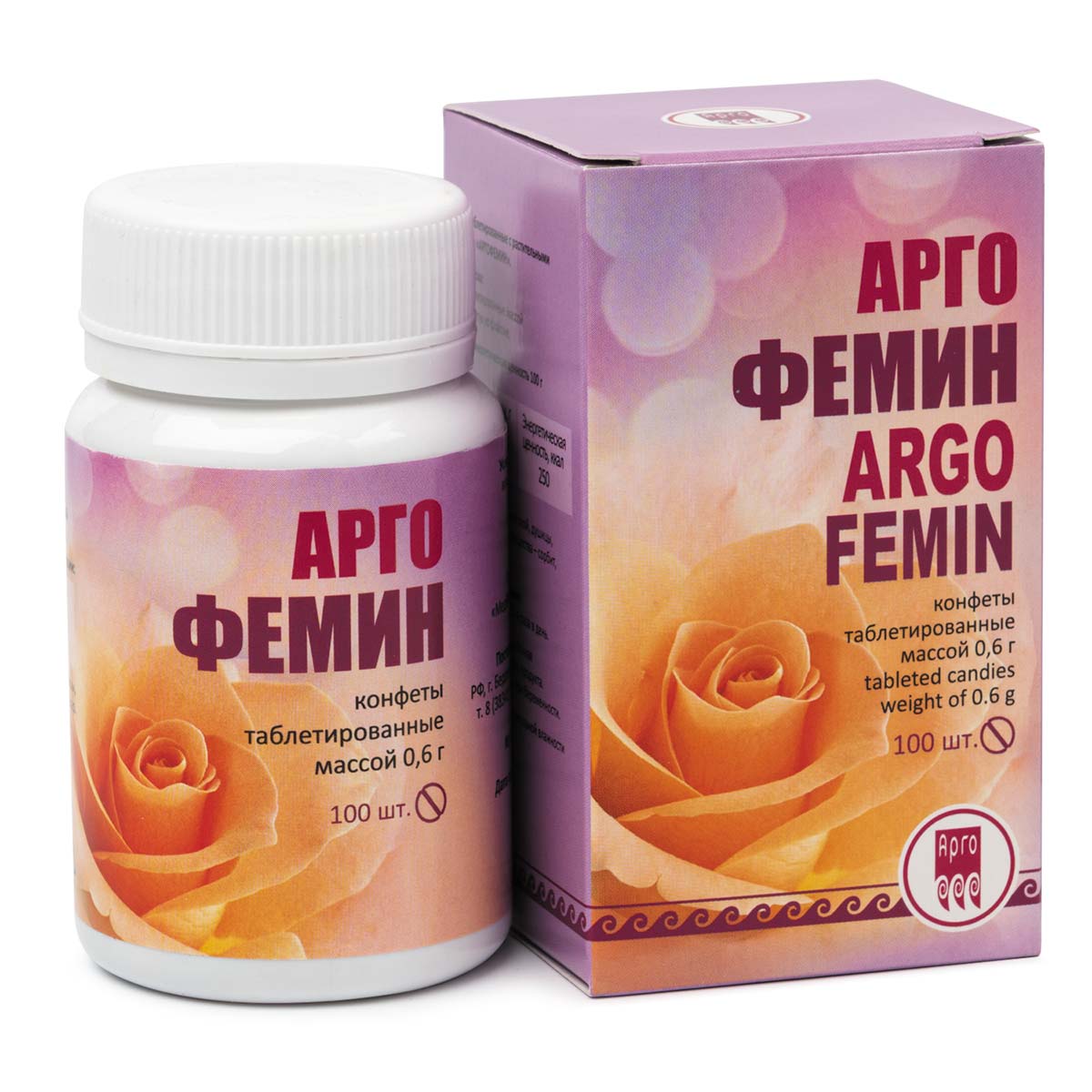 Конфеты таблетированные с растительными экстрактами «Аргофемин»