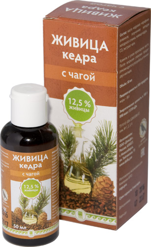 Живица кедра 12,5% с чагой