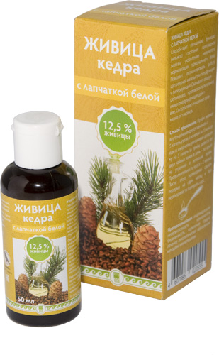 Живица кедра 12,5% с лапчаткой белой
